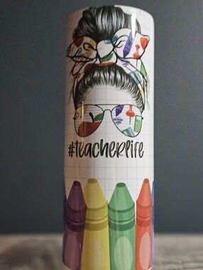 20 Oz Skinny Tumbler #teacherlife